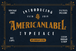 American Label: A Vintage Display Font for Crafters