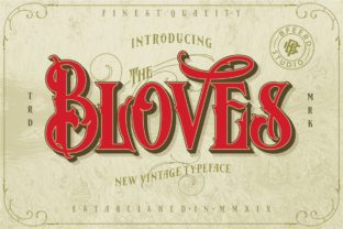 Bloves Font: Vintage Charm for Crafters