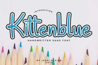 Kittenblue: A Playful Handwritten Display Font for Editors