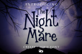 The Nightmare Font for Spooky Crafts