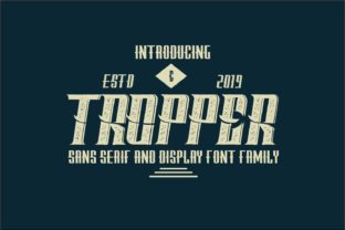 Tropper Family: A Vintage Display Font for Editorial Design